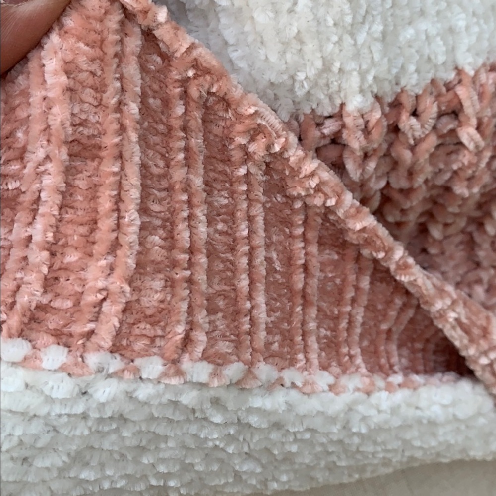 PEACH IVORY STRIPE SOFT SWEATER TOP - Picture 7 of 8
